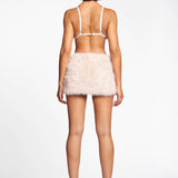 PEARL HAZE FUR SKIRT