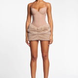 SAND DUSK FUR SKIRT