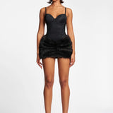ONYX NOIR FUR SKIRT