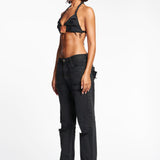 BLACK DENIM BRA