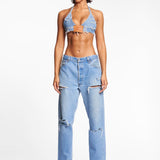 RIPPED BLUE JEAN