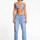 RIPPED BLUE JEAN