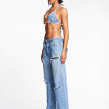 RIPPED BLUE JEAN
