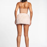 PEARL HAZE FUR SKIRT