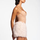 PEARL HAZE FUR SKIRT