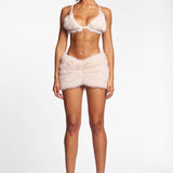 PEARL HAZE FUR SKIRT
