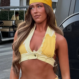 YELLOW PATCHED TOP
