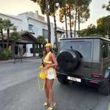 YELLOW PATCHED SKIRT