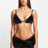ONYX NOIR FUR BRA