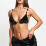 ONYX NOIR FUR BRA