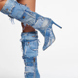 DENIM BOOTS